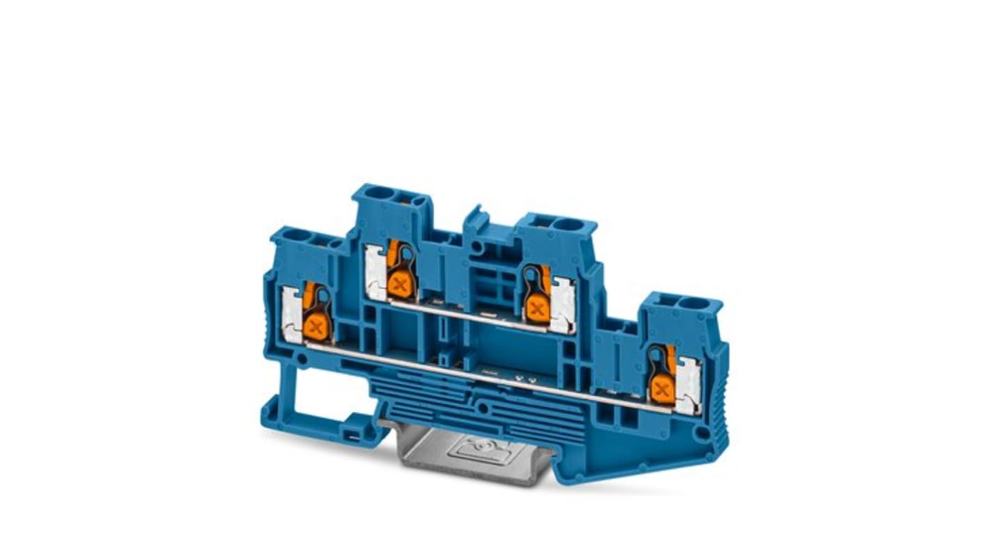 Phoenix Contact 5 BU, XTTB 2 Series Blue, 2.5mm², 2-Level, Push-X Termination