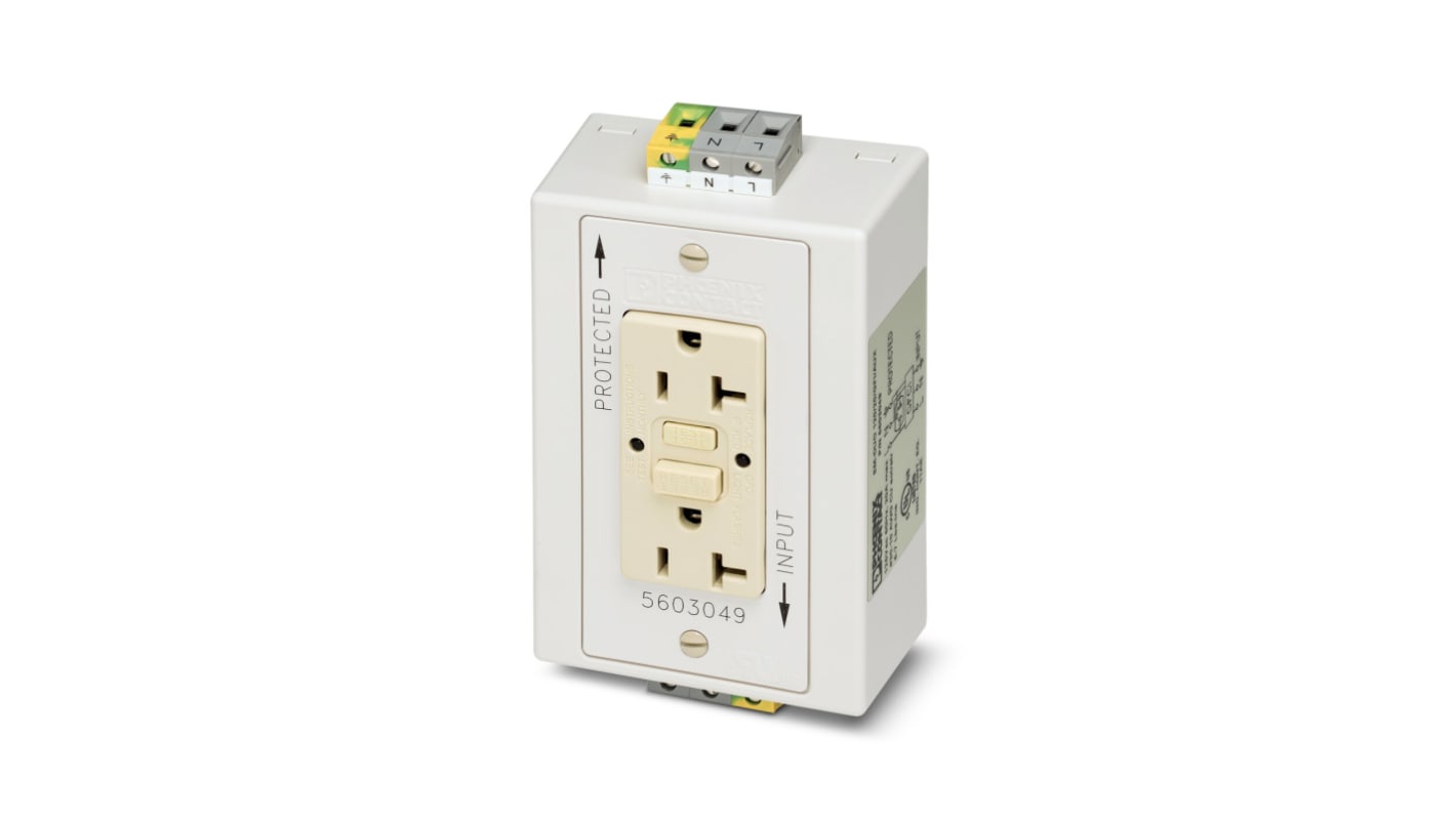 Phoenix Contact Ivory Plug Socket, 20A