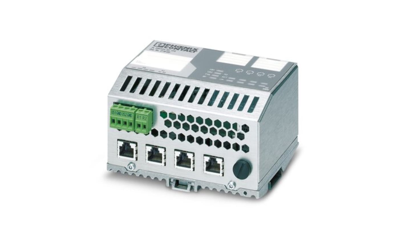 Phoenix Contact FL SWITCH IRT 4TX Industriel Ethernet-switch, 4 Porte, 10/100Mbit/s, DIN-skinne-montering