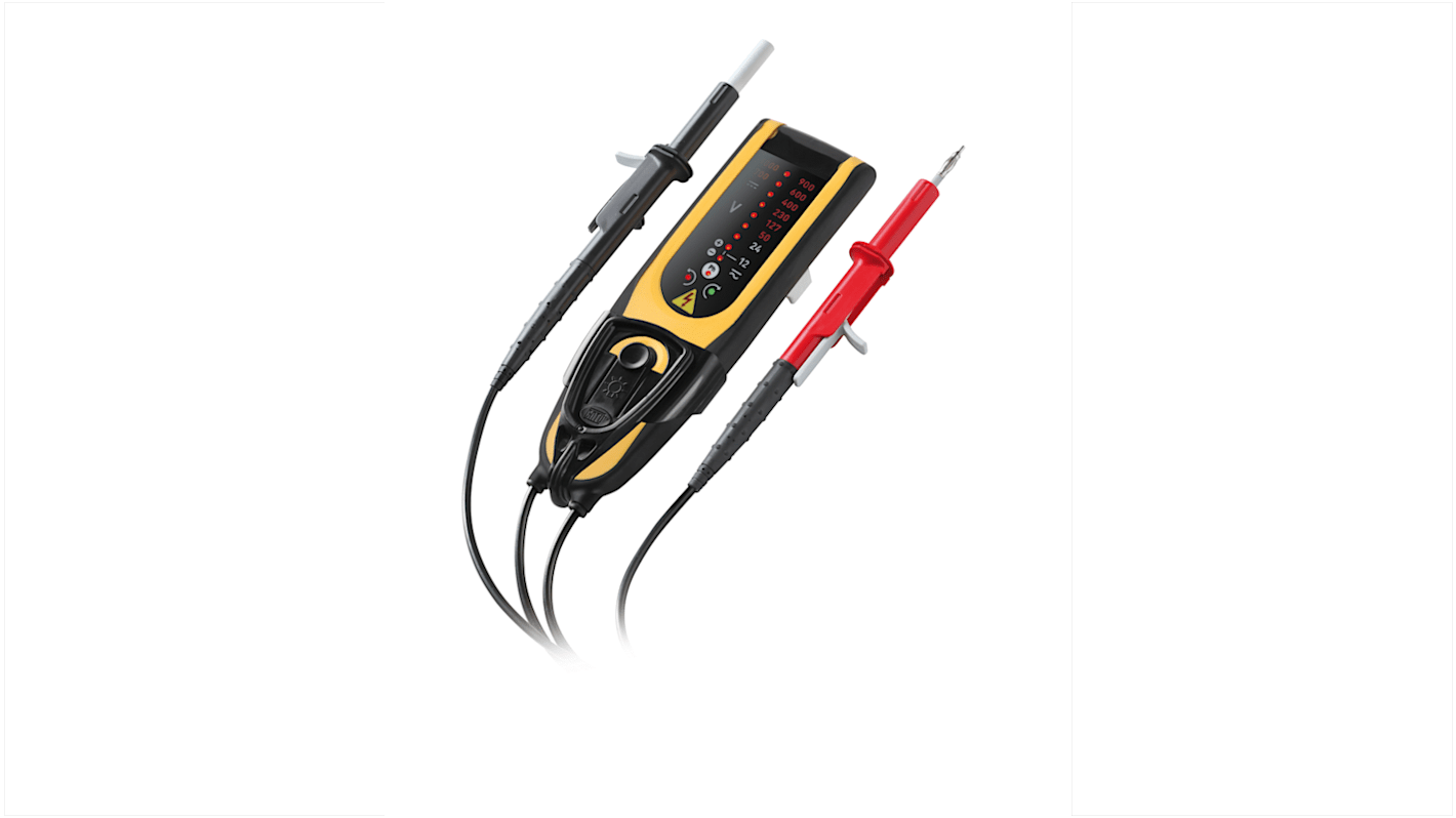 Catu MS-918-PG, LED Voltage tester, 900 V ac, 1000V dc, Continuity Check, Battery Powered, CAT IV
