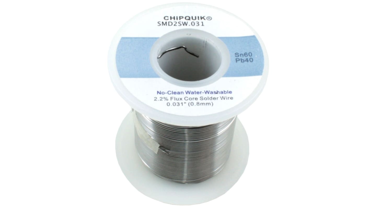 CHIPQUIK Wire, 0.8mm Solder, 183-188°C Melting Point