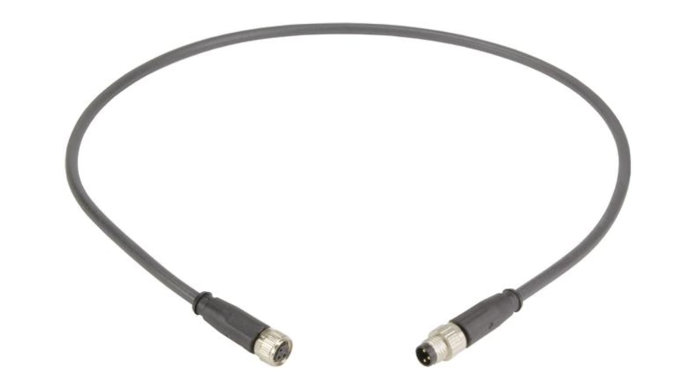 HARTING Straight Female 3 way M8 to Unterminated Actuator/Sensor Cable, 2m