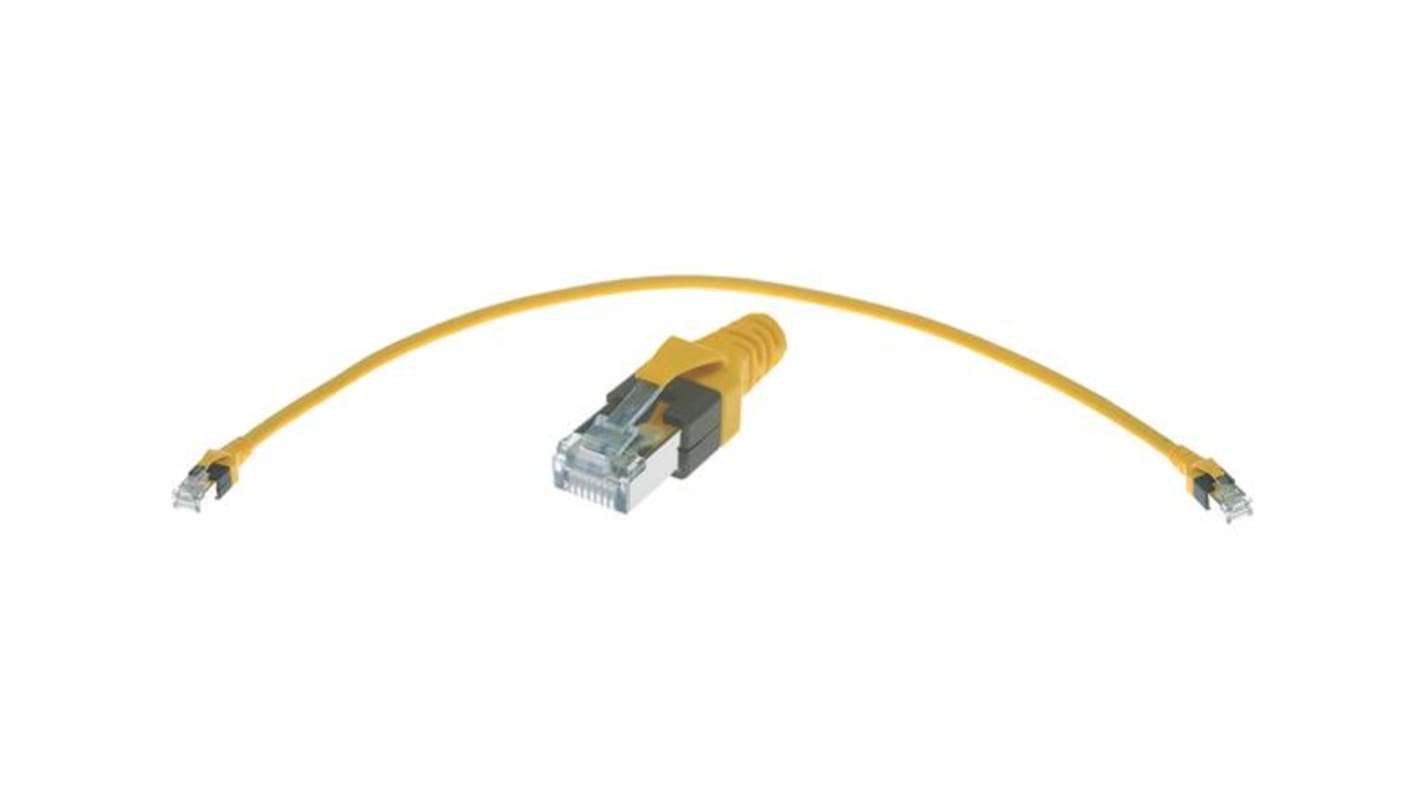 HARTING RJ-45 Series Cat.6 Netzwerkkabel Cat.6, 200mm, Gelb Patchkabel, A RJ45 S/FTP Stecker, B RJ45, Polyurethan