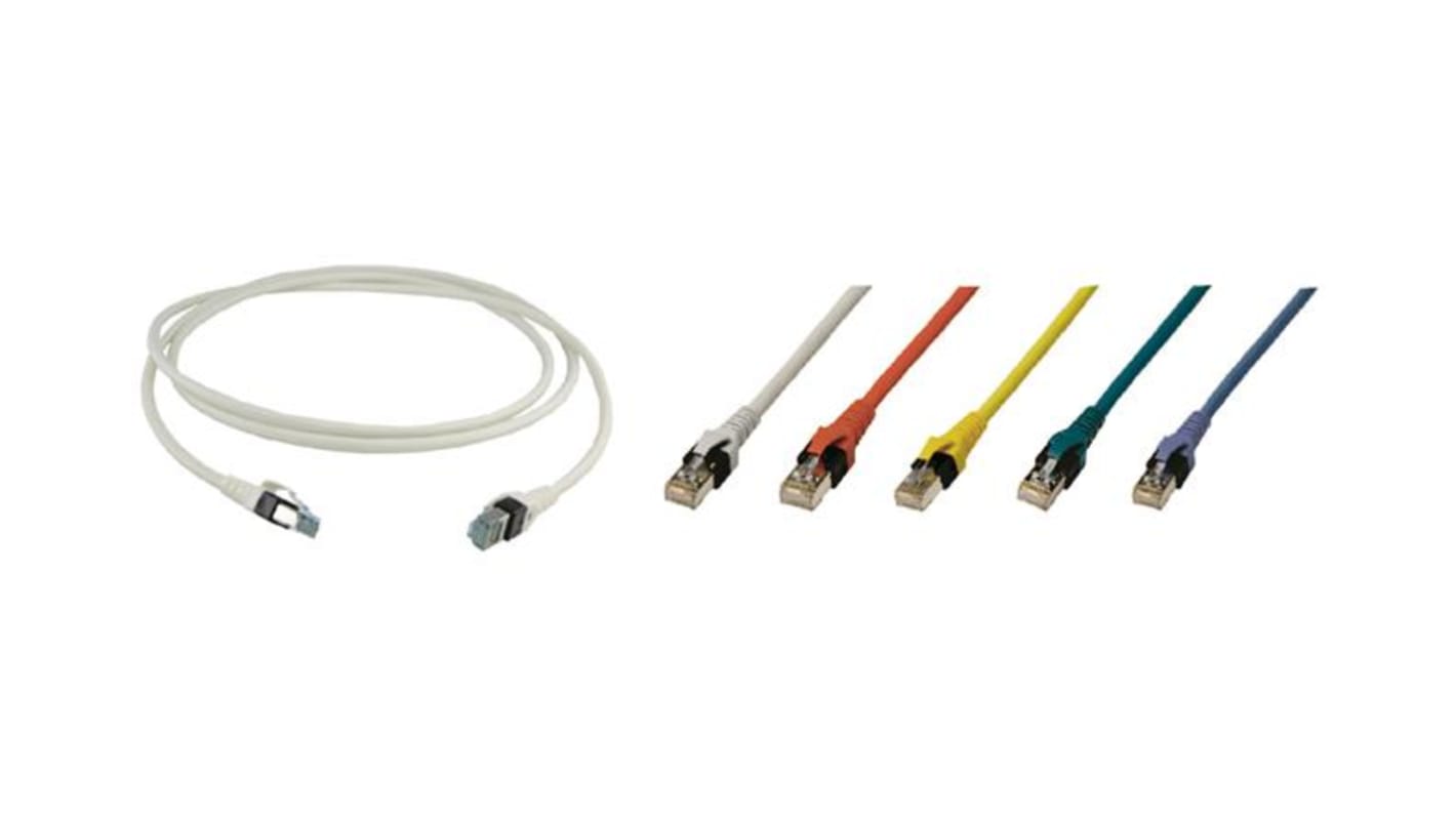 9.4886865691 Cat.5e Netzwerkkabel Cat.5e, 10m, Grau Patchkabel, A RJ45 SF/UTP Stecker, B RJ45, Polyurethan