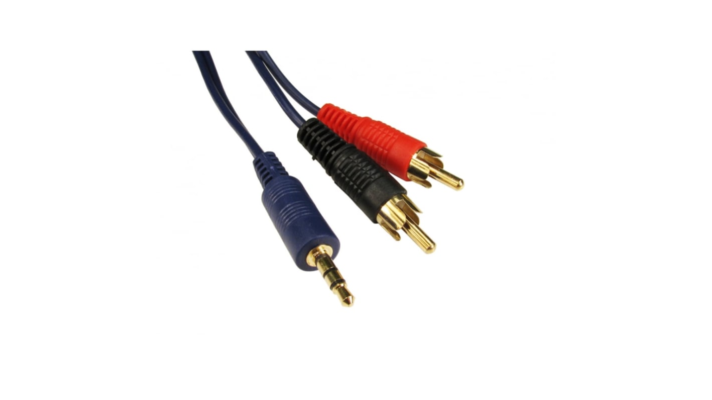Rs pro male rca x 2 to male 3 5mm stereo jack rca cable black 5m rs