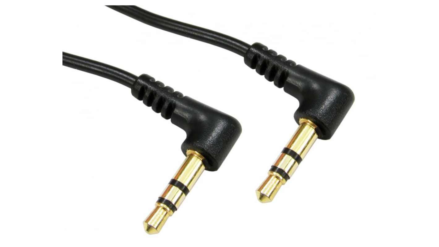 RS PRO Male 3.5mm Stereo Jack to Male 3.5mm Stereo Jack Aux Cable, Black, 2m