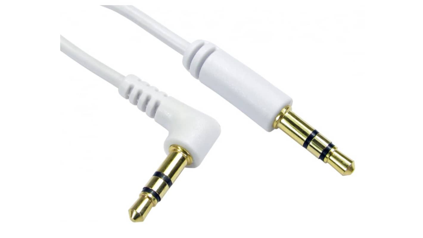 RS PRO Male 3.5mm Stereo Jack to Male 3.5mm Stereo Jack Aux Cable, Black, 5m