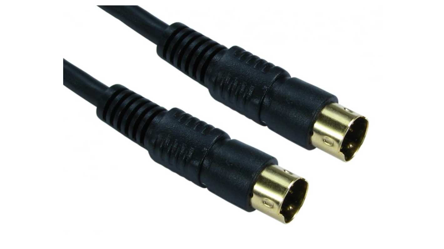 RS PRO Male SVHS to Male SVHS Black DIN Cable 20m