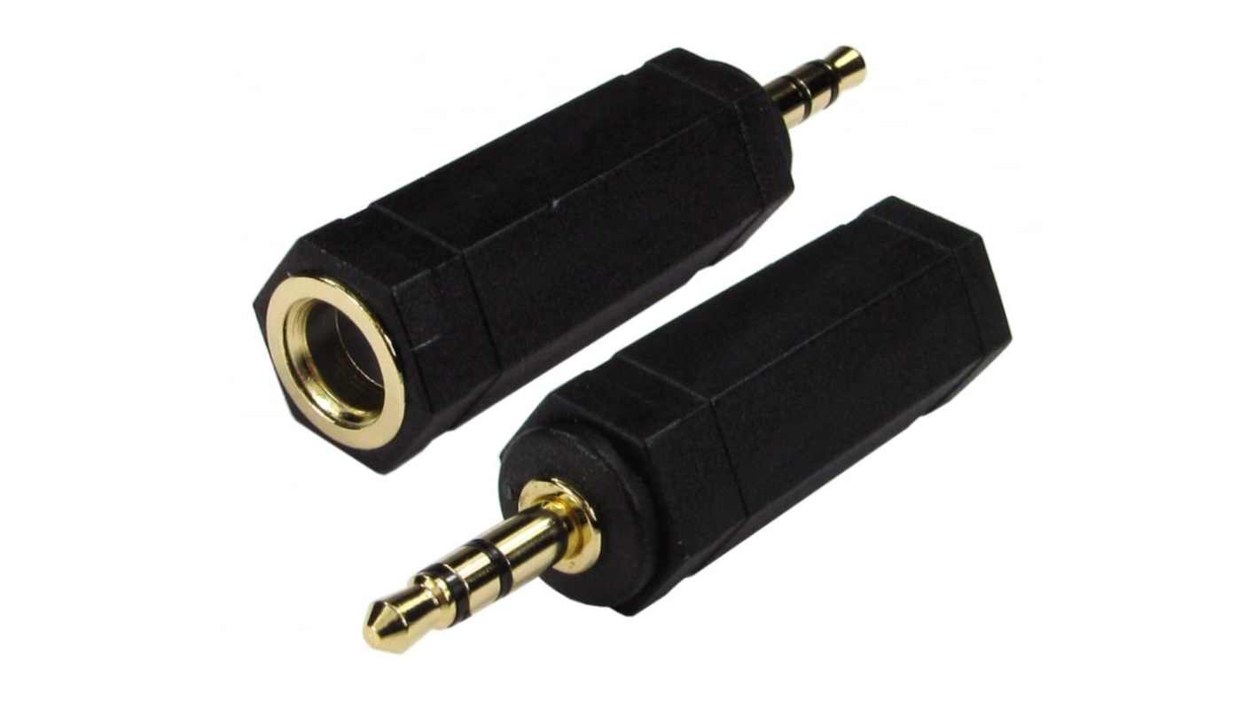 RS PRO A/V Connector Adapter, Male 3.5 mm Stereo to Female 6.35 mm Stereo