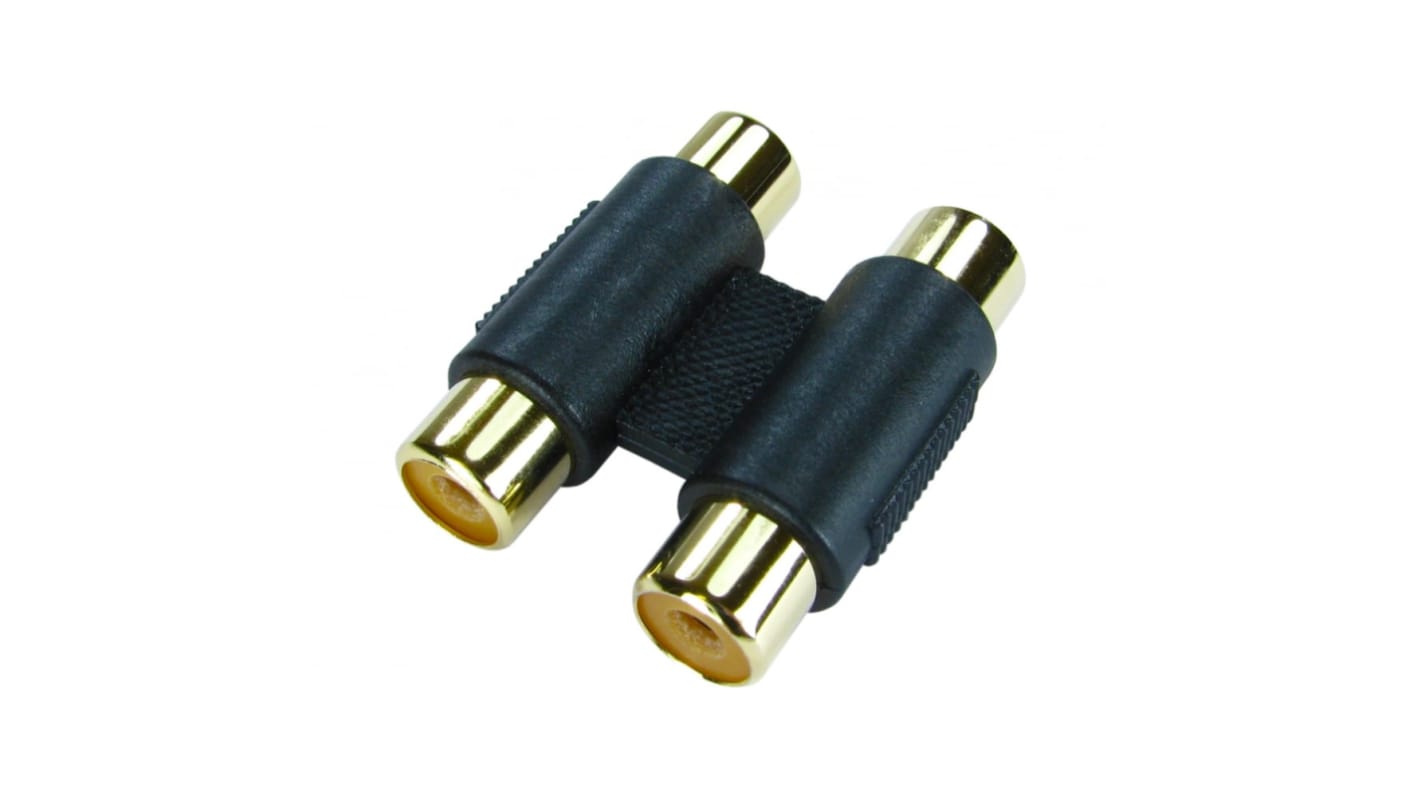 Rs pro a v connector adapter female rca to female rca rs