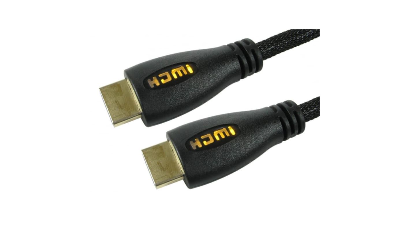 RS PRO HDMI 2.0, 3m Male HDMI to Male HDMI 4Kpixels