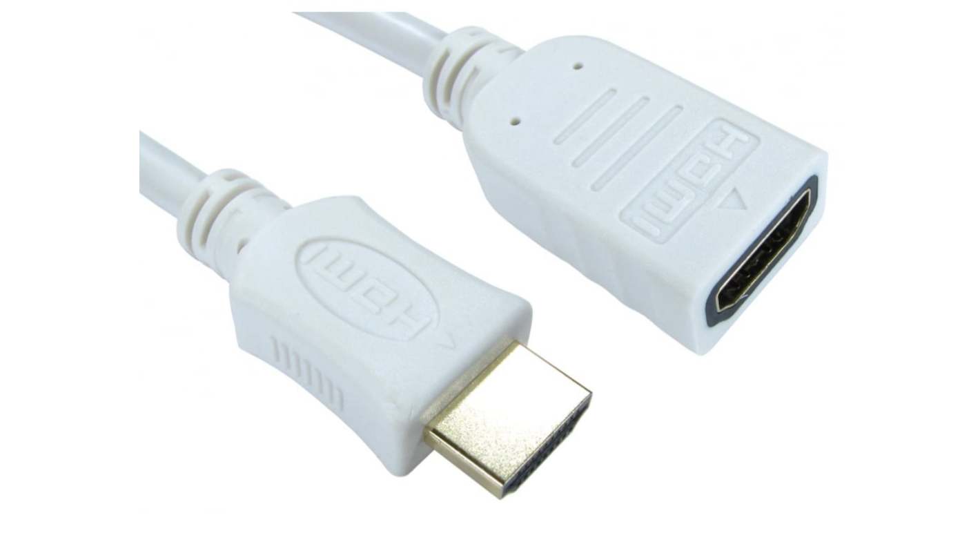 RS PRO V2.0, 5m Male HDMI to Female HDMI High Speed 4K