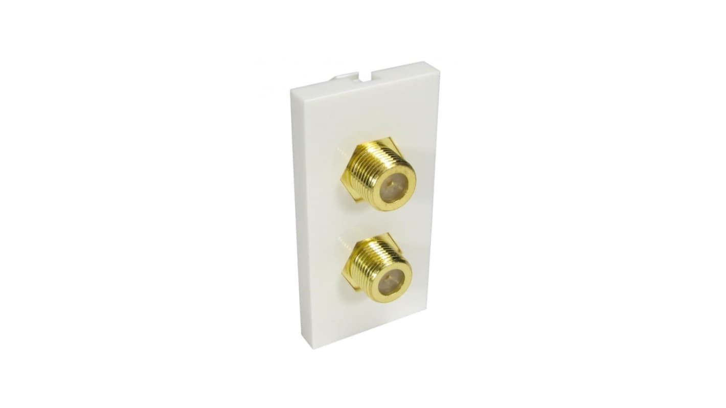 Roseta de vídeo y audio Adaptador hembra F 2 conectores Hembra