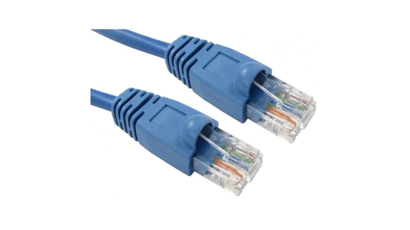 Kabel Ethernet Cat5e długość 1m Z zakończeniem RS PRO PVC l. żył: 8 średnica 5.2mm
