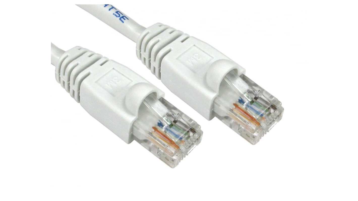 RS PRO, 2m Cat5e, White RJ45 to Male RJ45 Male, UTP Unshielded, Terminated PVC Sheath