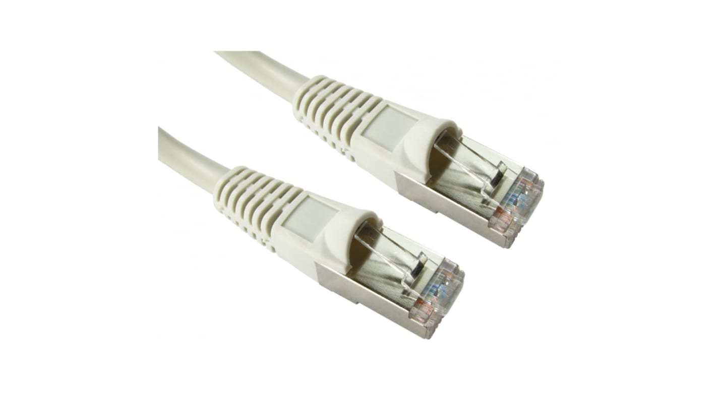 RS PRO, 500mm Cat5e, Grey RJ45 to Male RJ45 Male, FTPUnshielded, Terminated PVC Sheath