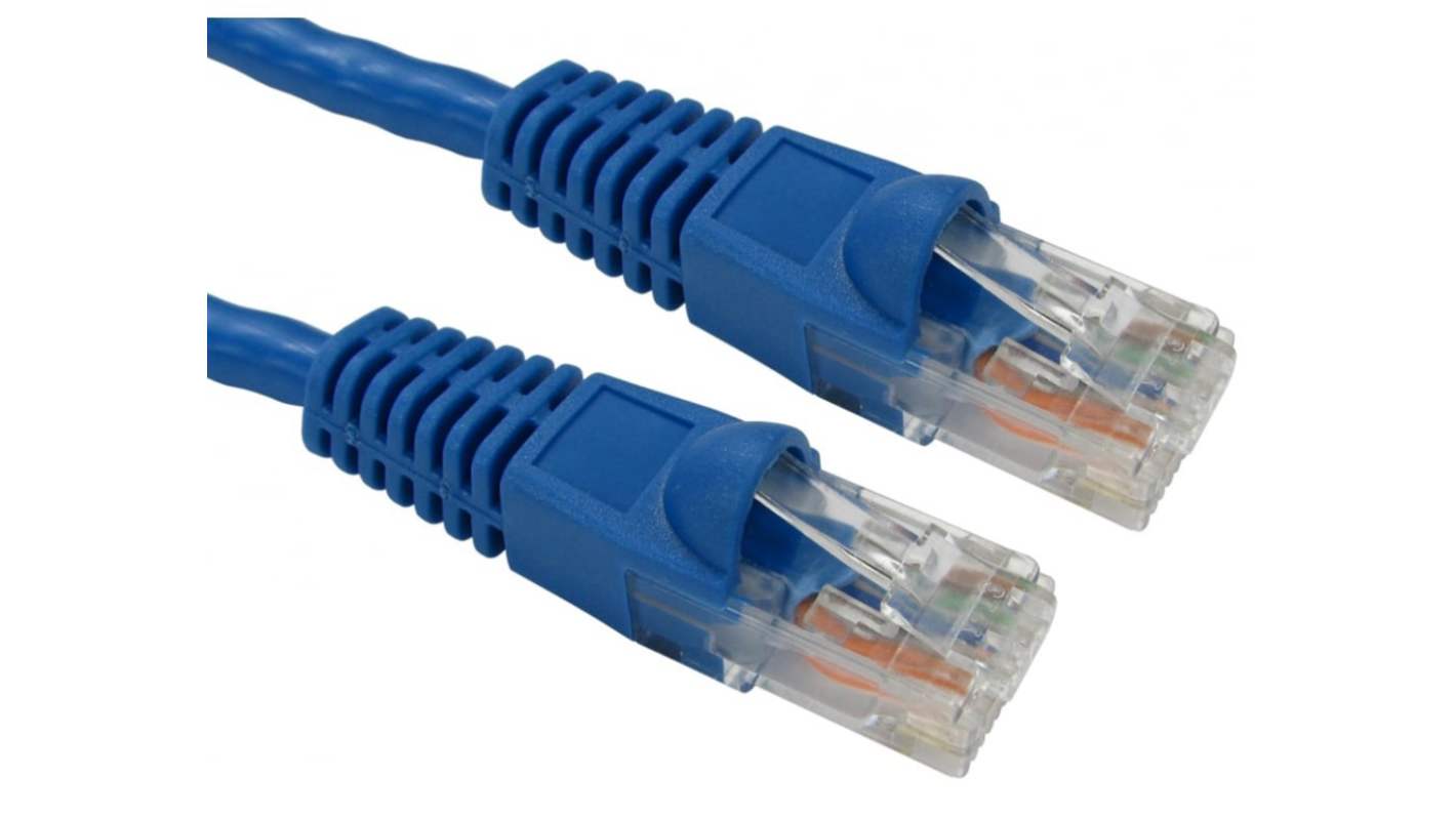 RS PRO, Cat6 Cat6, Blue RJ45 to Male RJ45 Male, UTP Unshielded, Terminated PVC Sheath