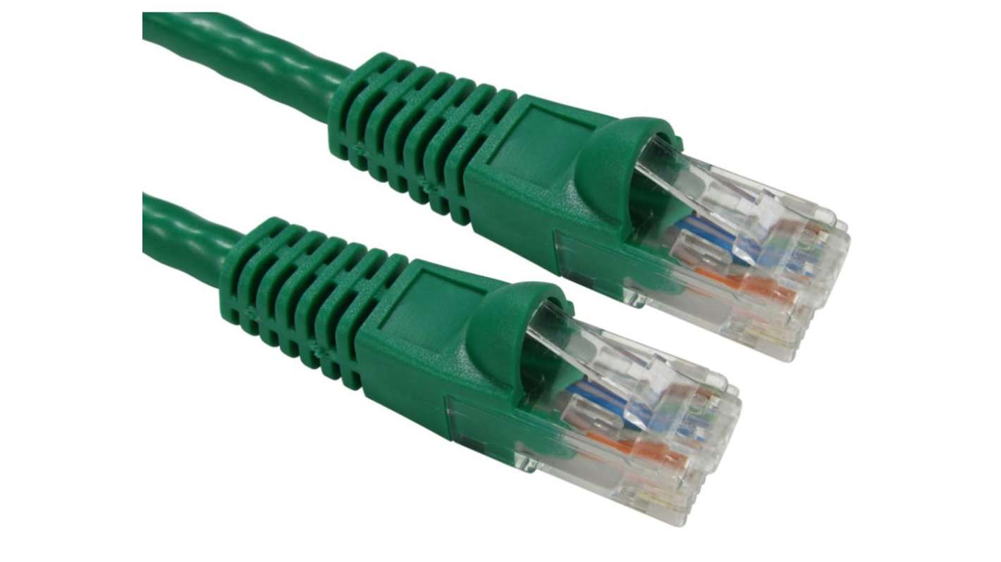 RS PRO, Cat6 Cat6, Green RJ45 to Male RJ45 Male, UTP Unshielded, Terminated PVC Sheath