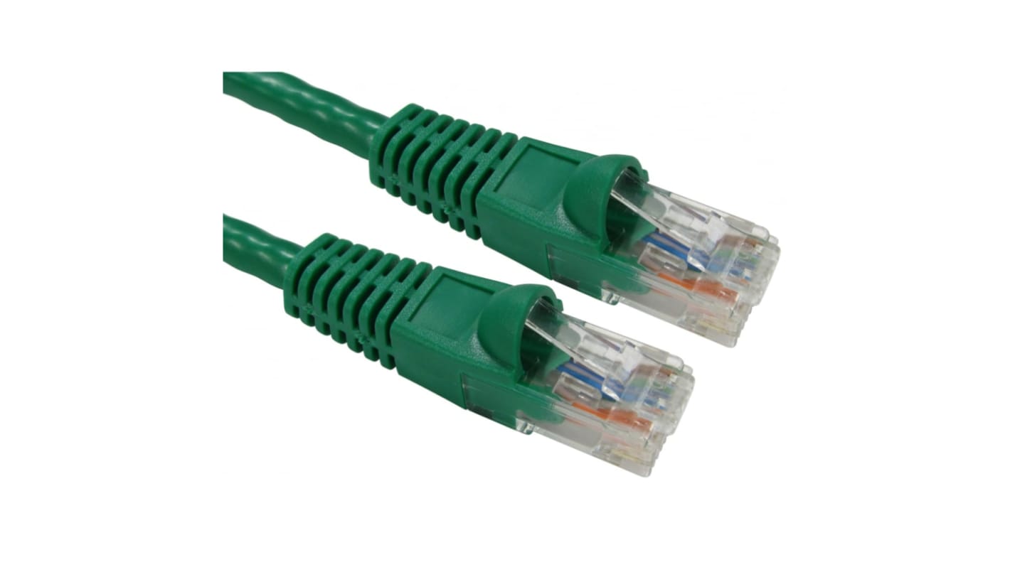 RS PRO, Cat6 Cat6, Green RJ45 to Male RJ45 Male, UTP Unshielded, Terminated PVC Sheath