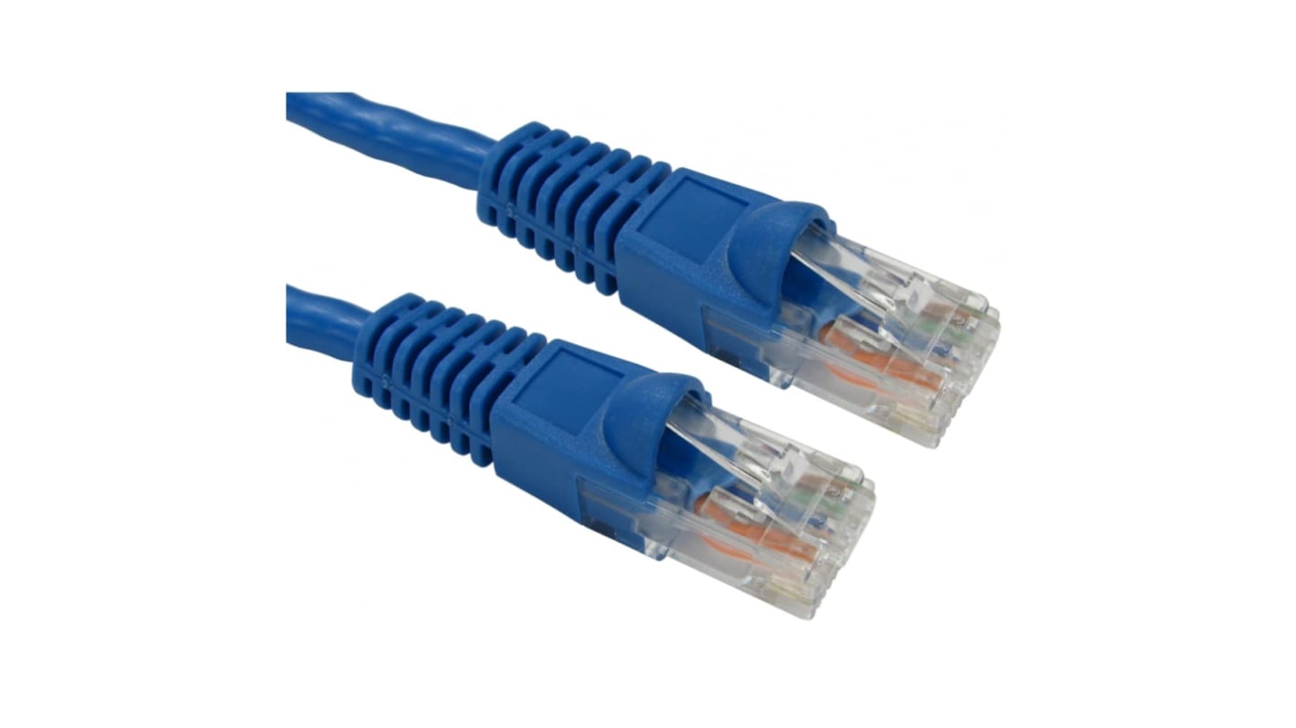 RS PRO, Cat6 Cat6, Blue RJ45 to Male RJ45 Male, UTP Unshielded, Terminated PVC Sheath