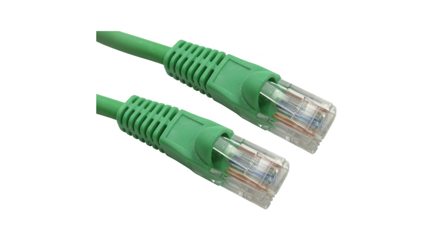 Cable Ethernet Cat6 cruzado UTP RS PRO de color Verde, long. Cat6, funda de LSZH, Libre de halógenos y bajo nivel de