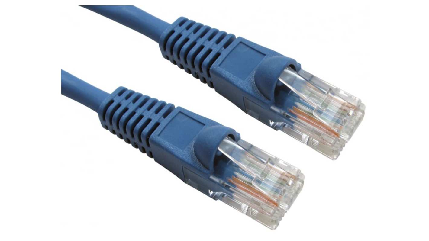 RS PRO, 5m Cat6, Blue RJ45 to Male RJ45 Male, UTP Unshielded, Terminated LSZH Sheath