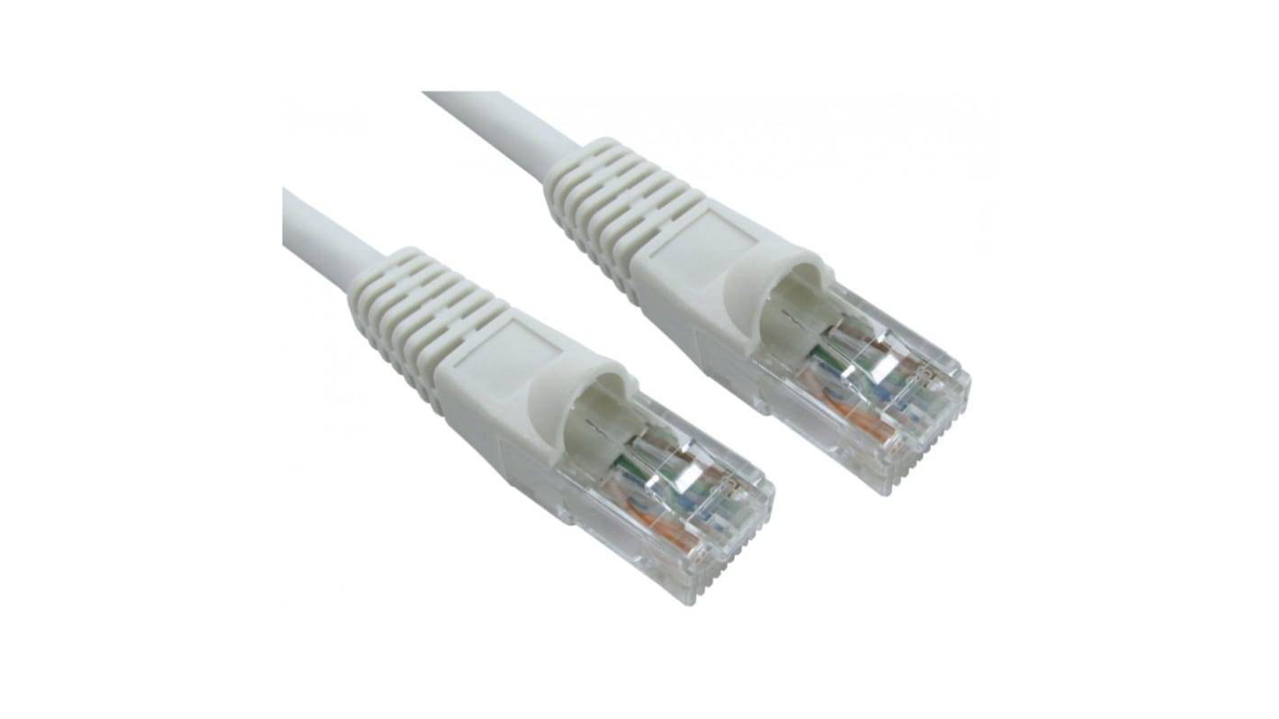 RS PRO Cat6 Straight Male RJ45 to Straight Male RJ45 Ethernet Cable, UTP, White LSZH Sheath, Cat6, Low Smoke Zero