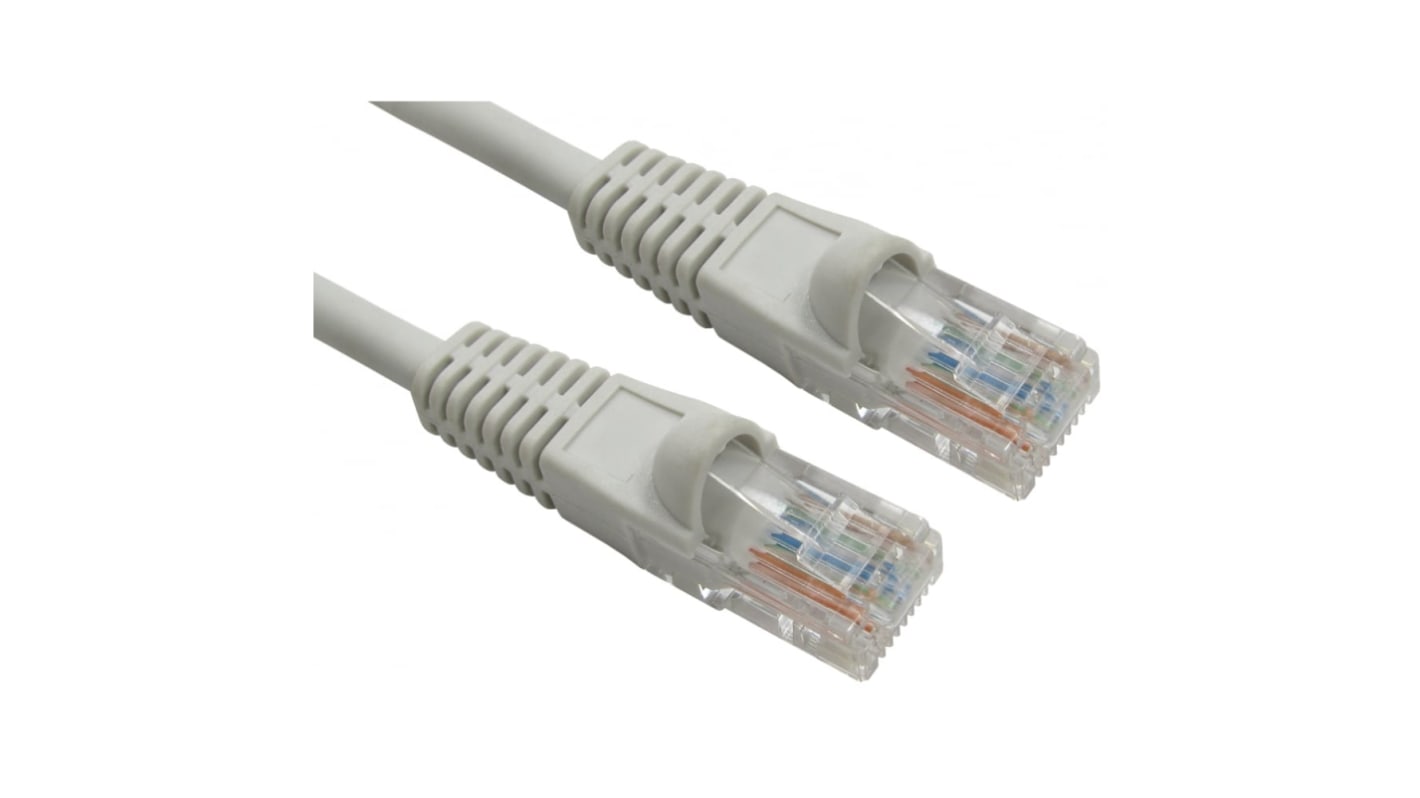 RS PRO, 20m Cat6, Grey RJ45 to Male RJ45 Male, UTP Unshielded, Terminated LSZH Sheath