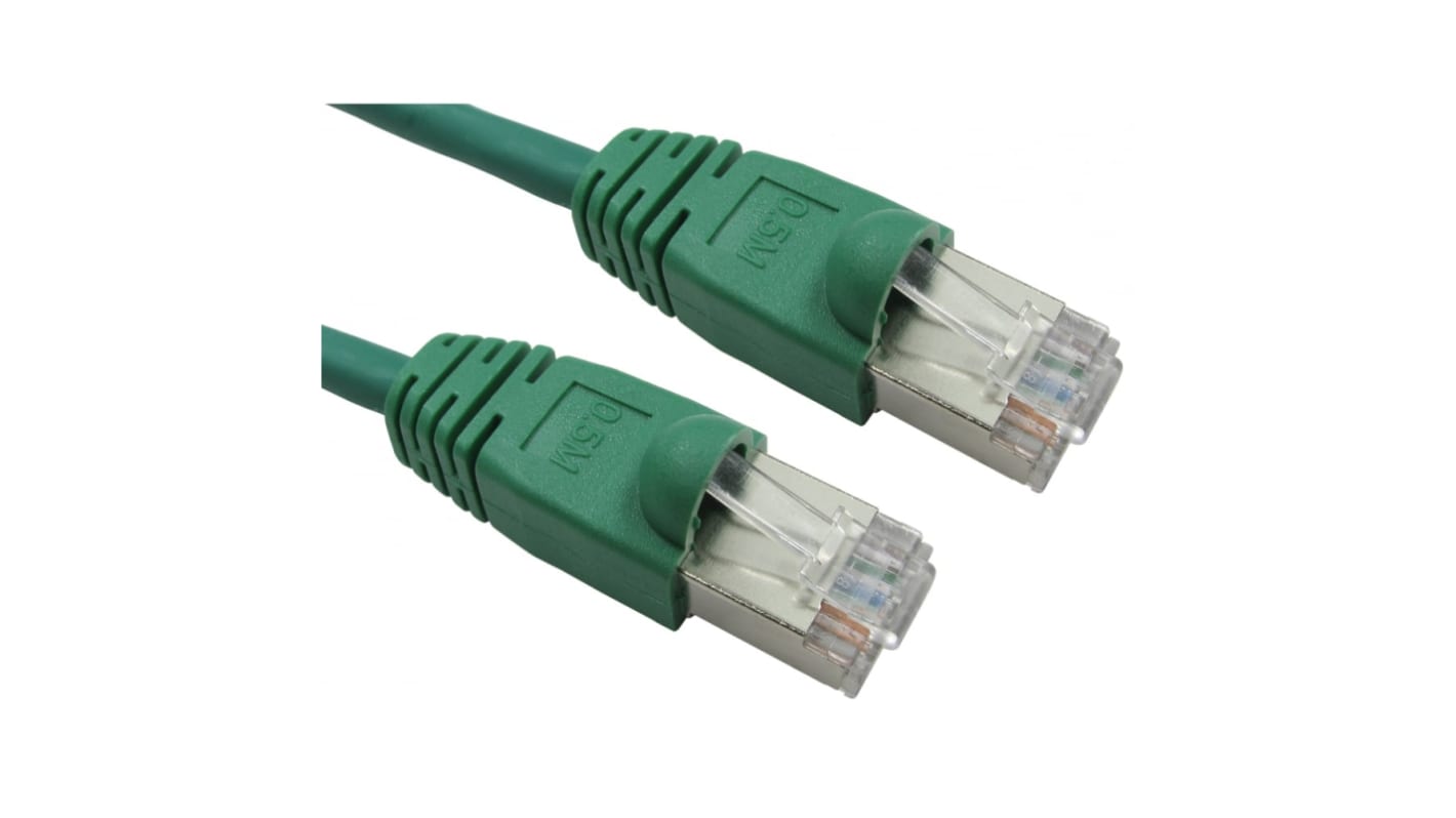 RS PRO Cat6 Straight Male RJ45 to Straight Male RJ45 Ethernet Cable, FTP, Green LSZH Sheath, Cat6, Low Smoke Zero