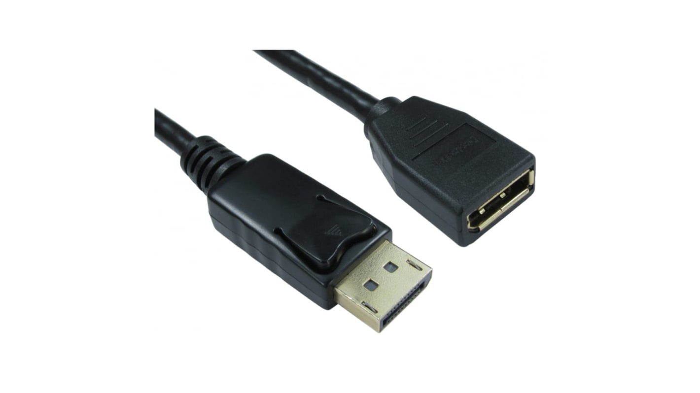 RS PRO Male DisplayPort to Female DisplayPort, PVC  Cable, 5m