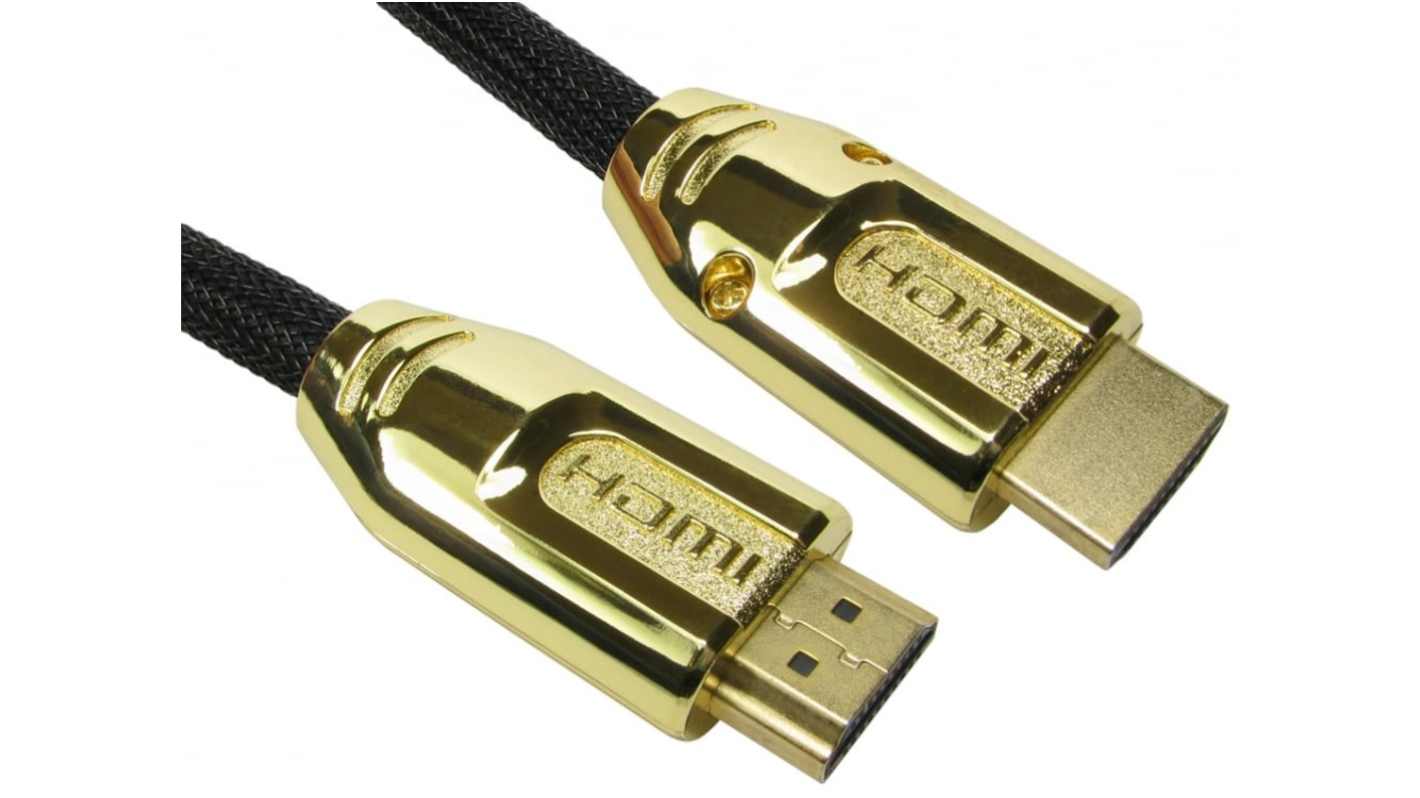 RS PRO HDMI 2.0, 1m Male HDMI to Male HDMI High Speed 4Kpixels
