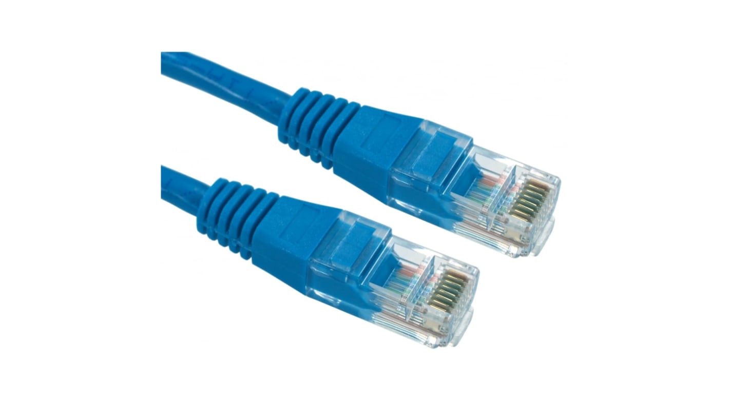 RS PRO Ethernetkabel Cat.5e, 15m, Blau Patchkabel, A RJ45 UTP Stecker, B RJ45, PVC
