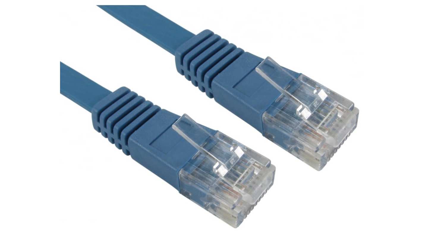 Cable Ethernet Cat5e UTP RS PRO de color Azul, long. 2m, funda de PVC