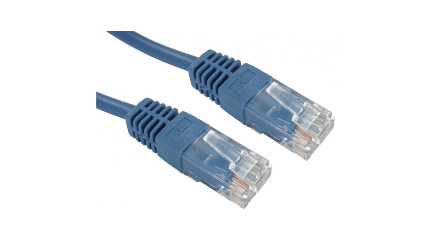 RS PRO Ethernetkabel Cat.5e, 250mm, Blau Patchkabel, A RJ45 UTP Stecker, B RJ45, Aussen ø 4.6mm, PVC