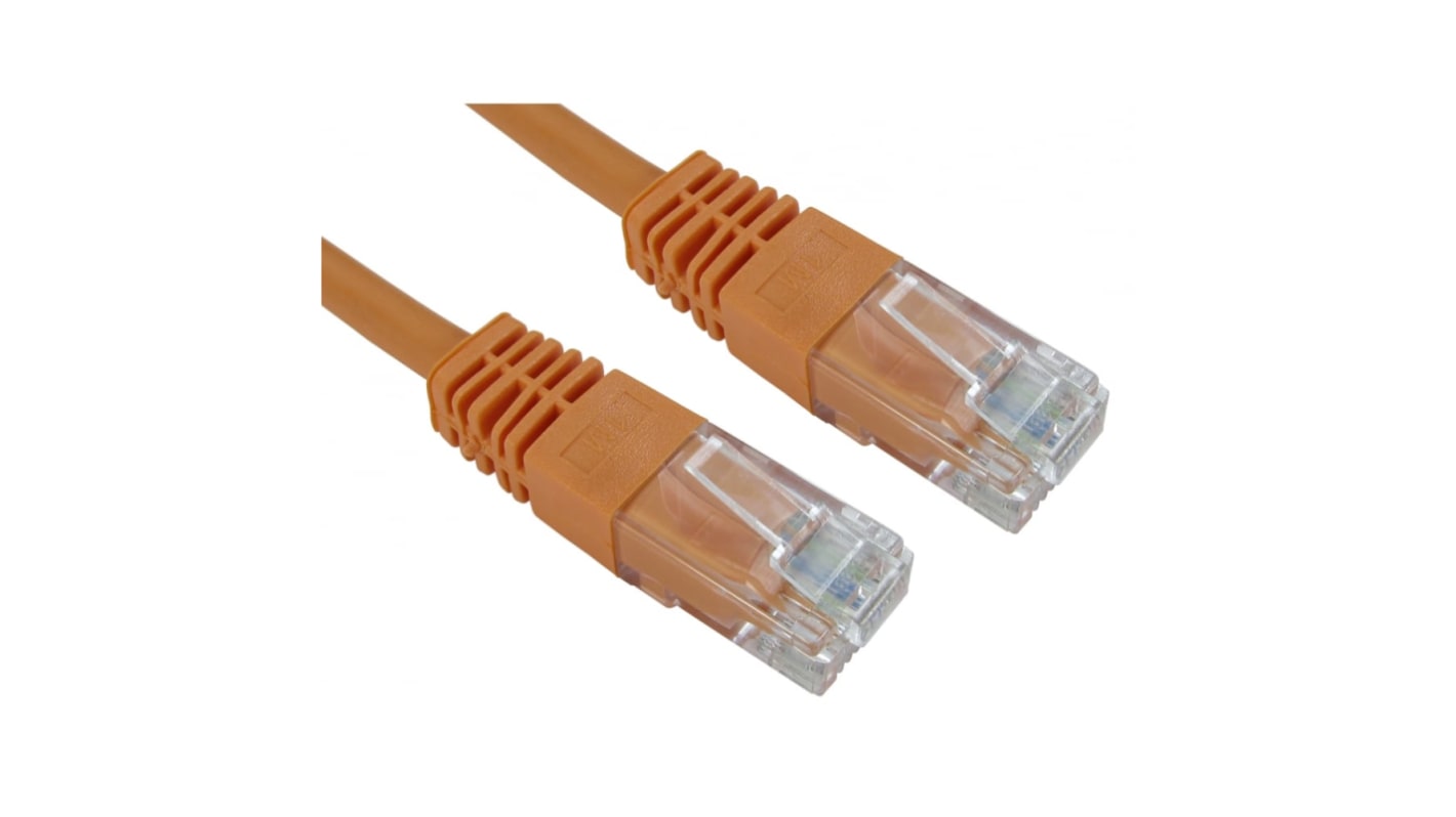 RS PRO Ethernetkabel Cat.5e, 250mm, Orange Patchkabel, A RJ45 UTP Stecker, B RJ45, Aussen ø 4.6mm, PVC