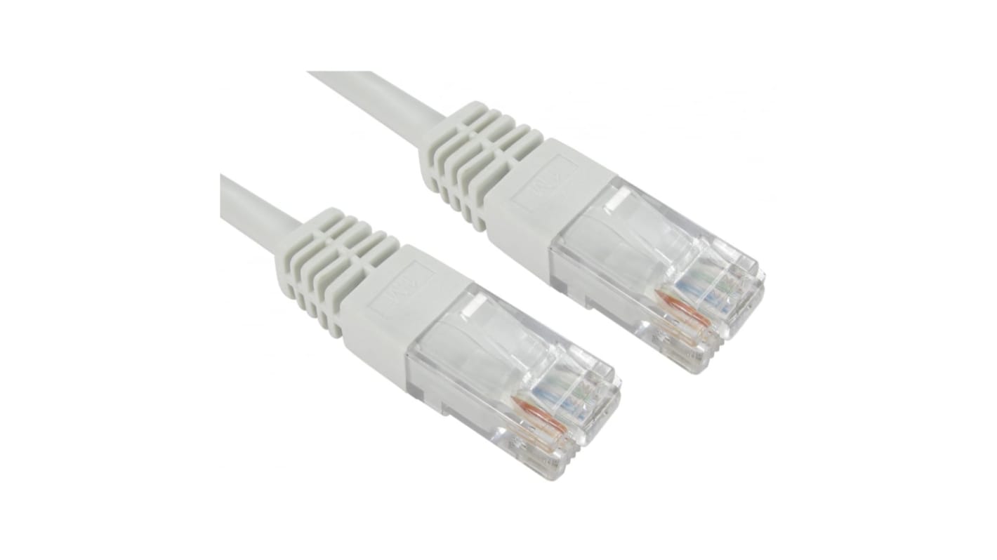 RS PRO Cat5e Straight Male RJ45 to Straight Male RJ45 Ethernet Cable, UTP, White PVC Sheath, 1.5m