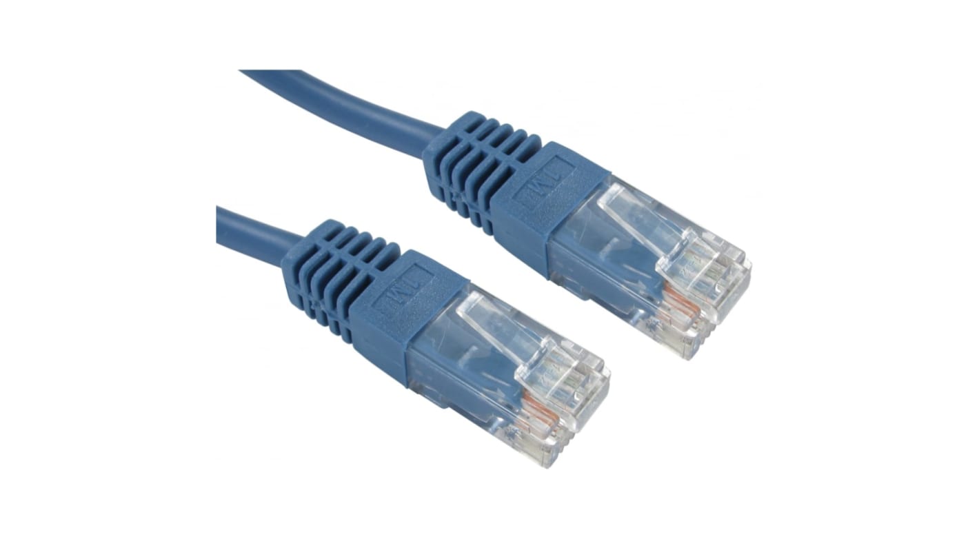 Cavo Ethernet Cat5e (UTP) RS PRO, guaina in PVC col. Blu, L. 4m, Con terminazione