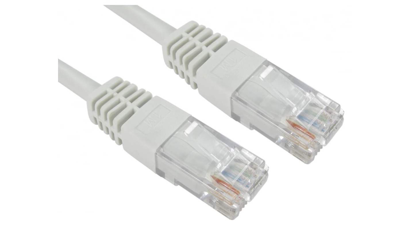 RS PRO, 7m Cat5e, White RJ45 to Male RJ45 Male, UTP Unshielded, Terminated PVC Sheath