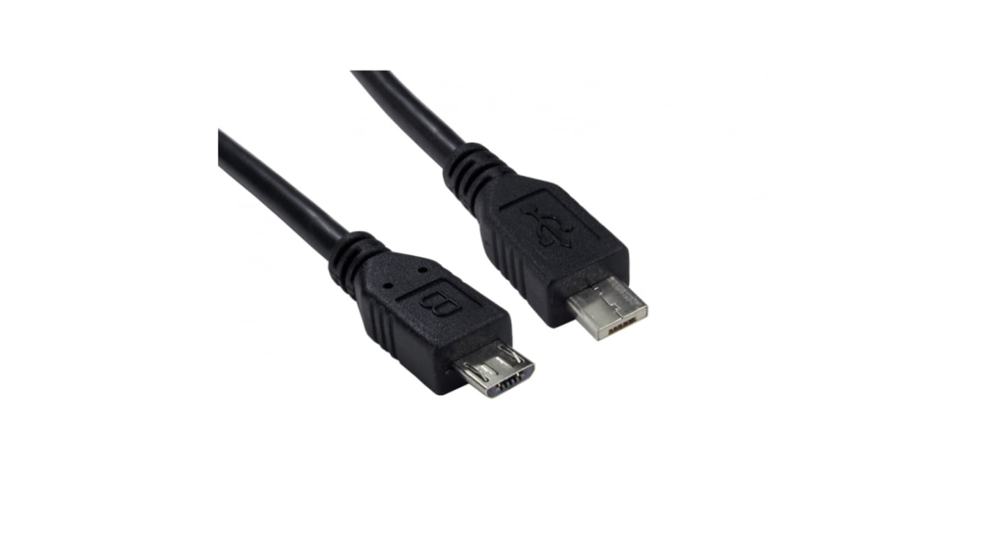 RS PRO USB-kabel, Mikro USB A til Mikro USB B, 1.8m