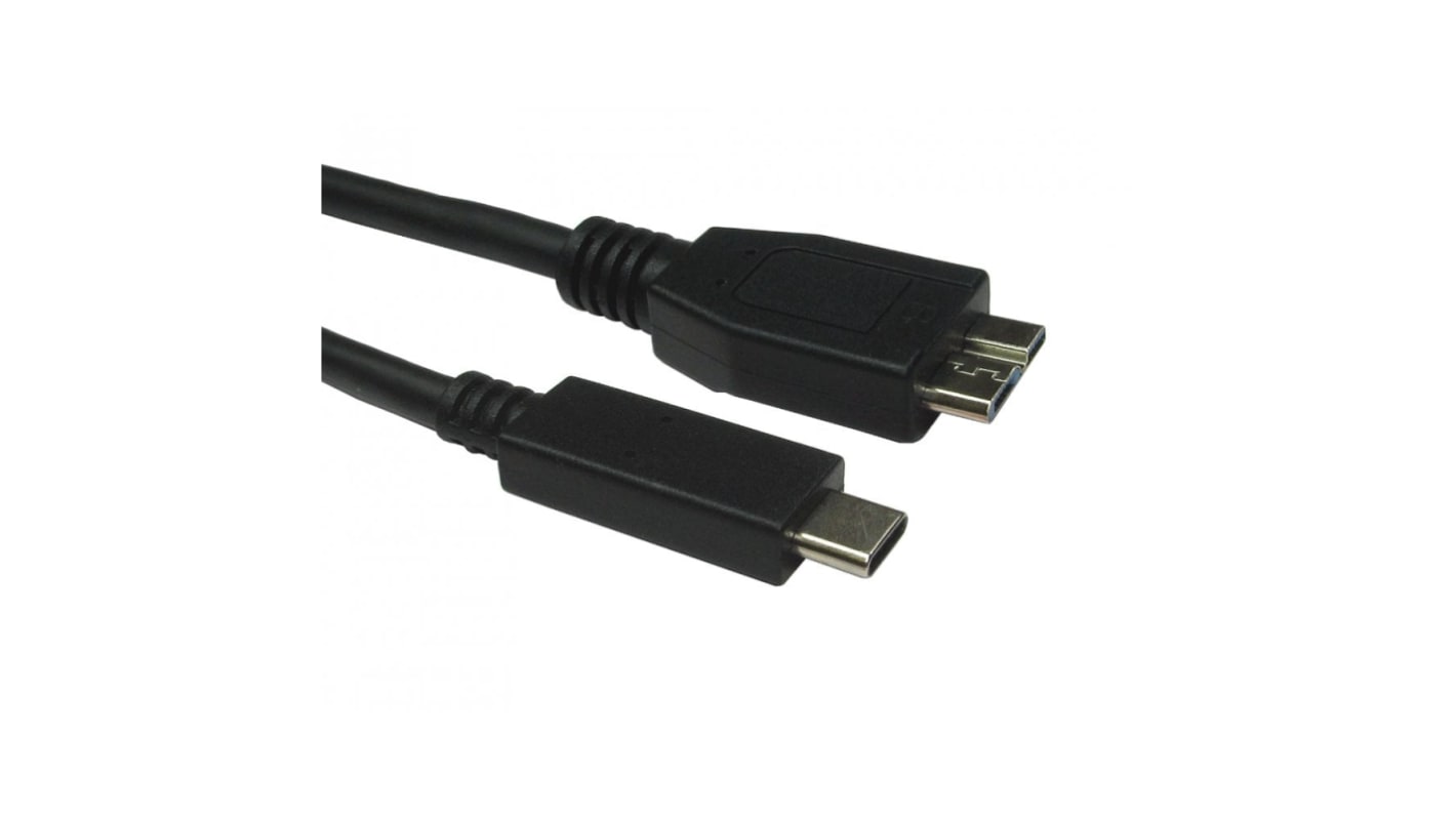 RS PRO USB-kabel, USB C til Mikro USB B, 1m
