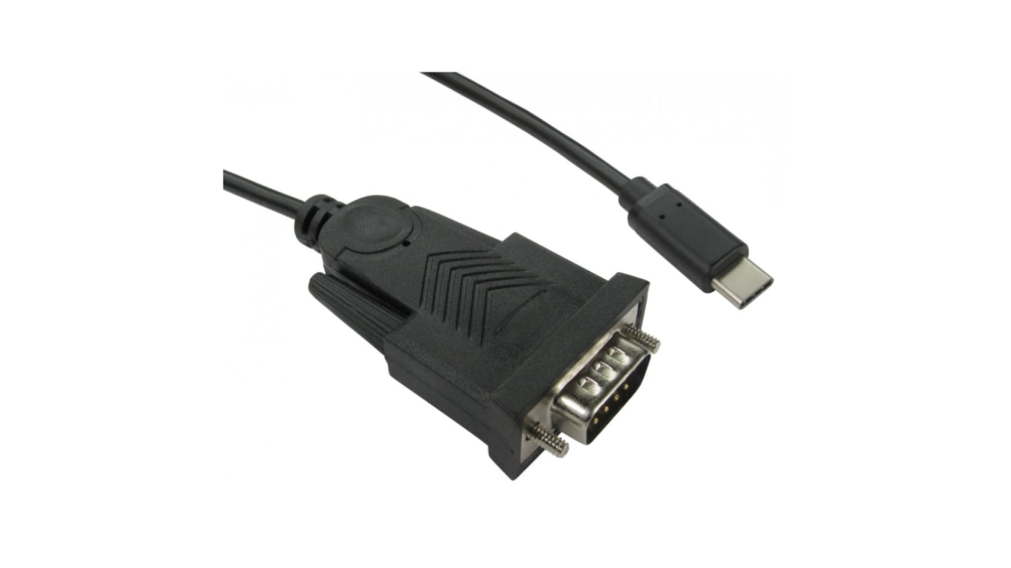 RS PRO , Male USB C to Male DB9, 1m