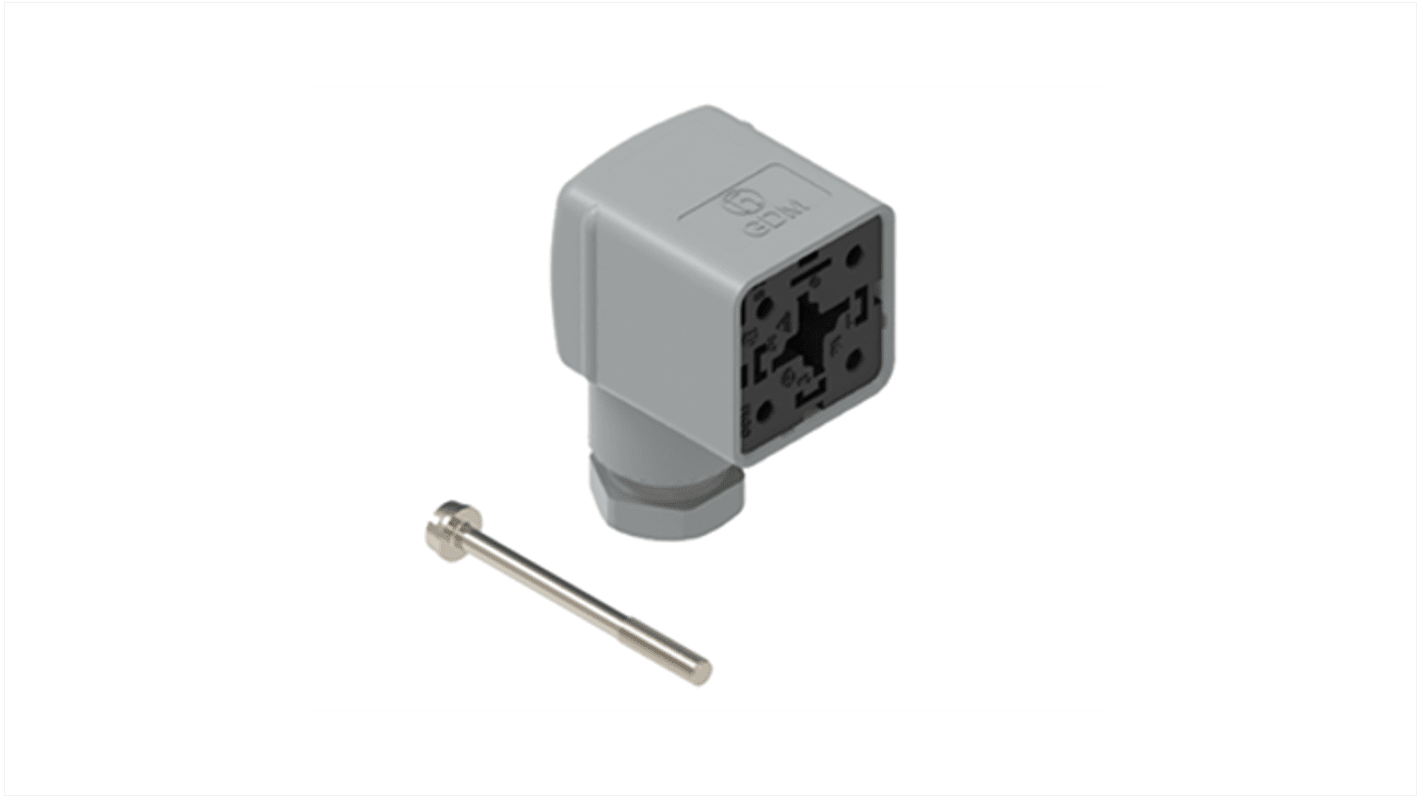 Conector de válvula DIN 43650 Hirschmann GDM, hembra, 3+PE, 250 V