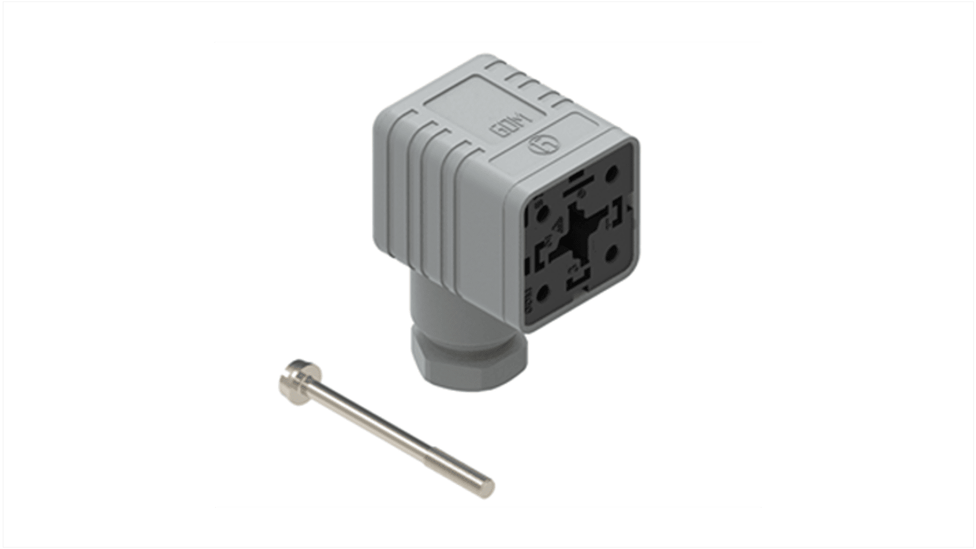 Conector de válvula DIN 43650 Hirschmann GDM, hembra, 2+PE, 250 V