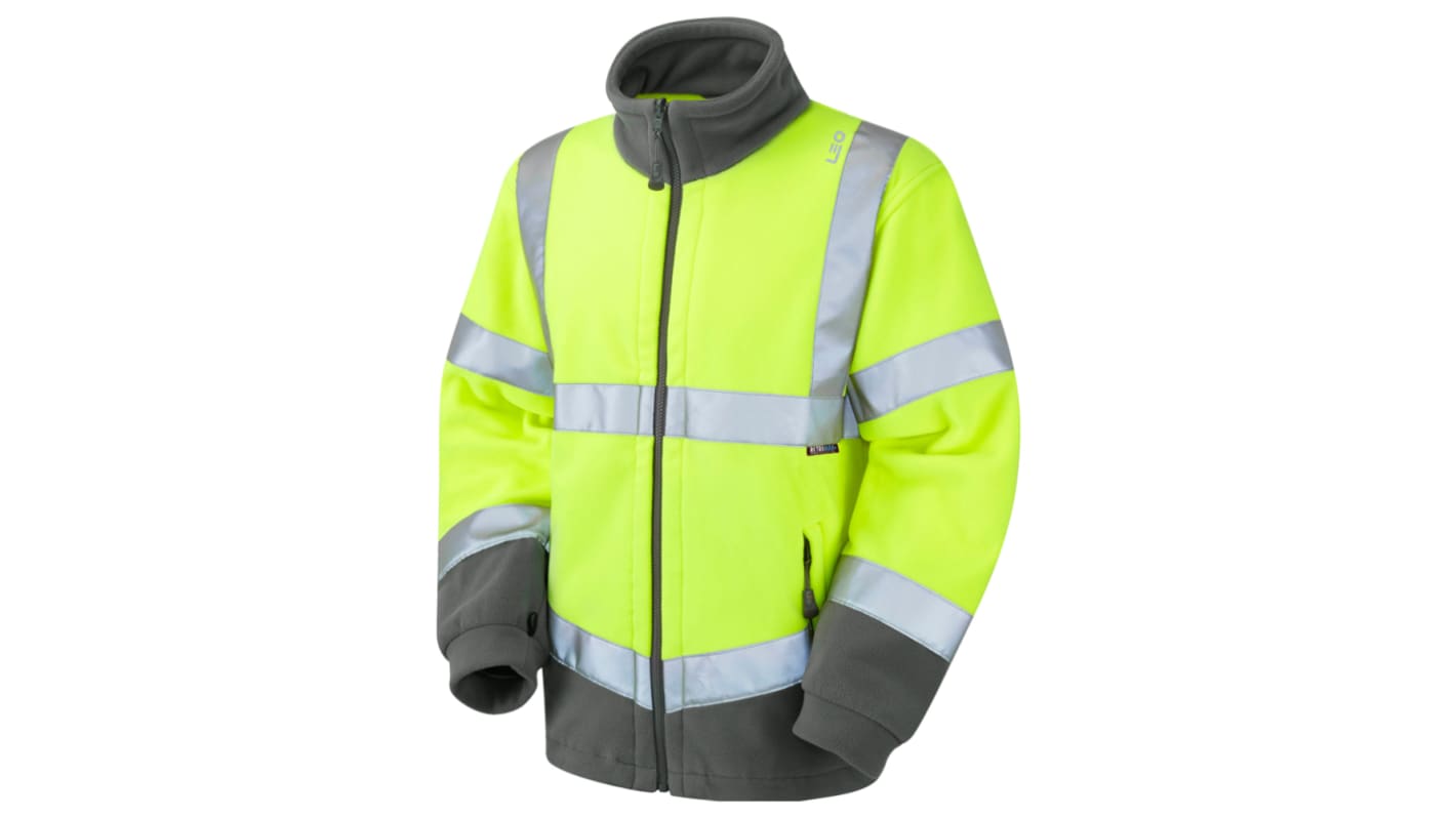 Leo Workwear Yellow Unisex Hi Vis Fleece, M