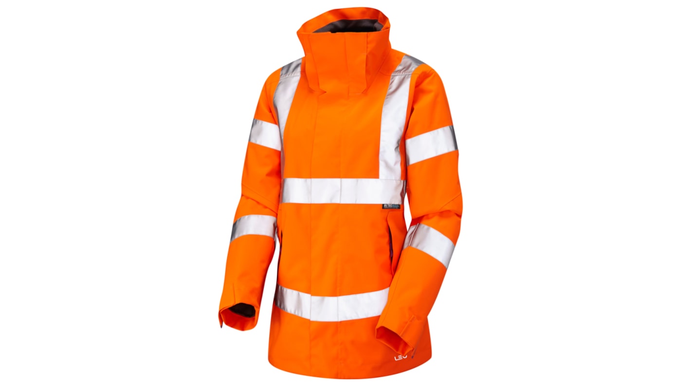 Leo Workwear Damen Warnschutzjacke Orange, Größe 6XL