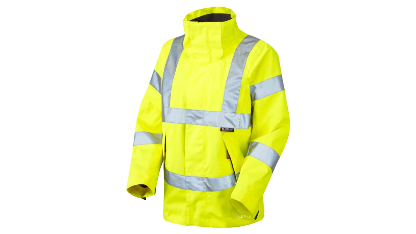 Chaqueta alta visibilidad Mujer Leo Workwear de color Amarillo, talla 6XL