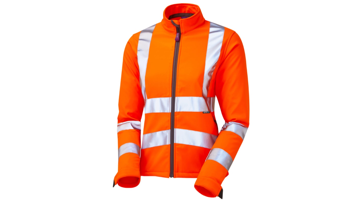 Leo Workwear Damen Warnschutzjacke Orange, Größe XS