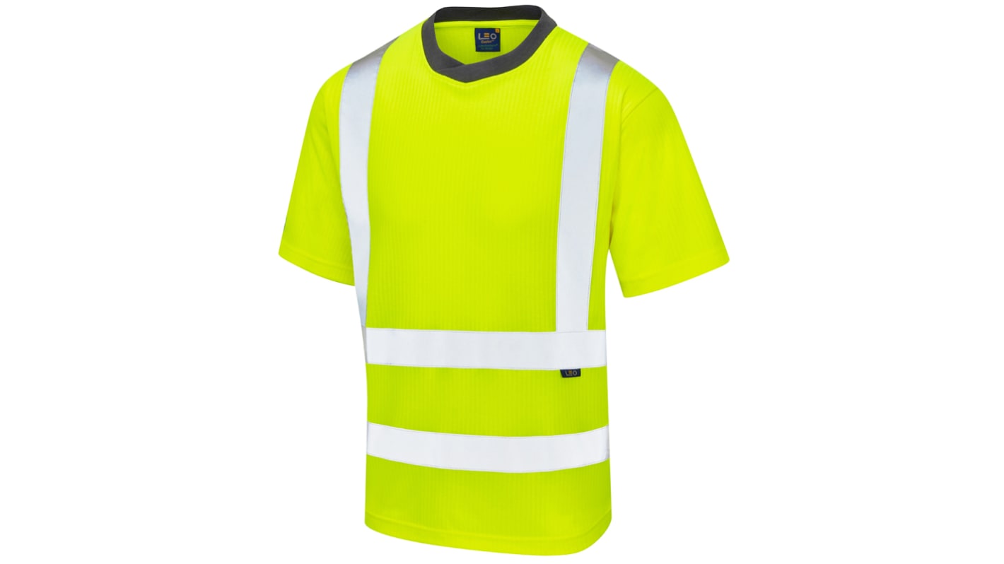 Leo Workwear Warnschutz T-Shirt Kurz Gelb Unisex Größe 3XL T01-Y-LEO