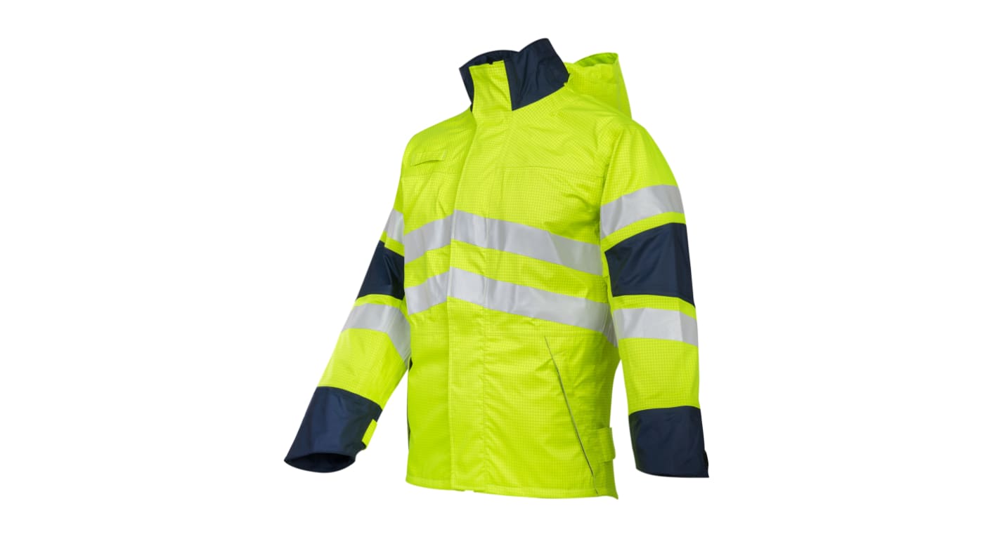 Chaqueta alta visibilidad, Hombre, XXL, Amarillo/Azul marino, Alta visibilidad, impermeable, a prueba de viento 9720