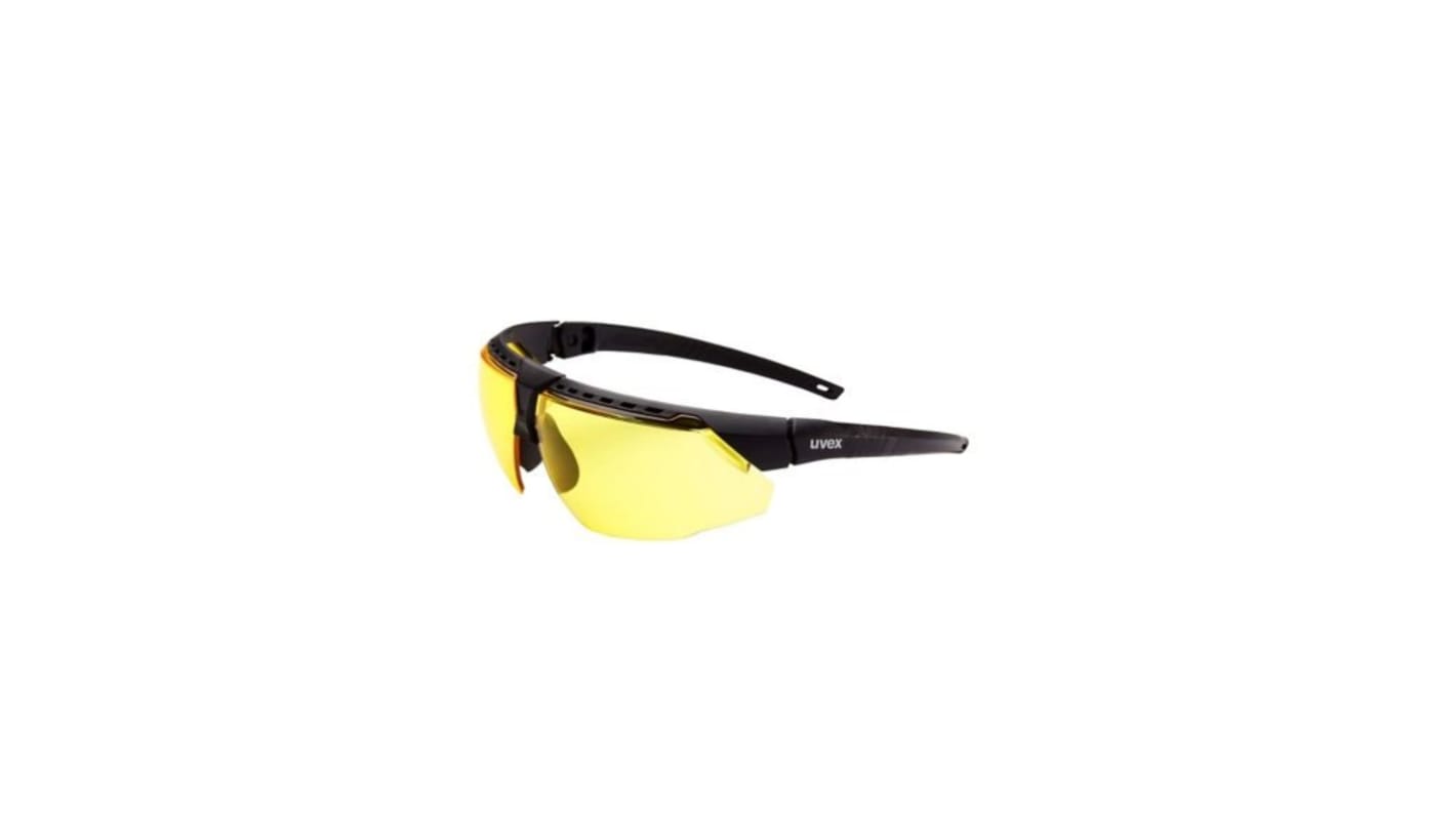 10348 Anti-Mist Safety Glasses, Amber Polycarbonate Lens, Vented